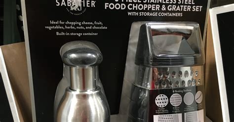 sabatier stainless steel box grater|Sabatier 3 Piece Stainless Steel Food Chopper & Grater Set .